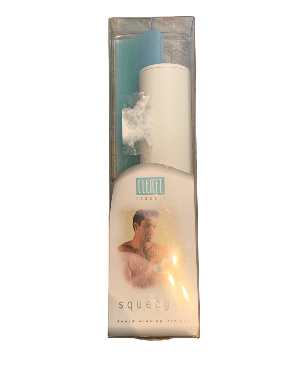 Cleret Dual Bladed Bath Squeegee Also Used To Clean Windows And Cars